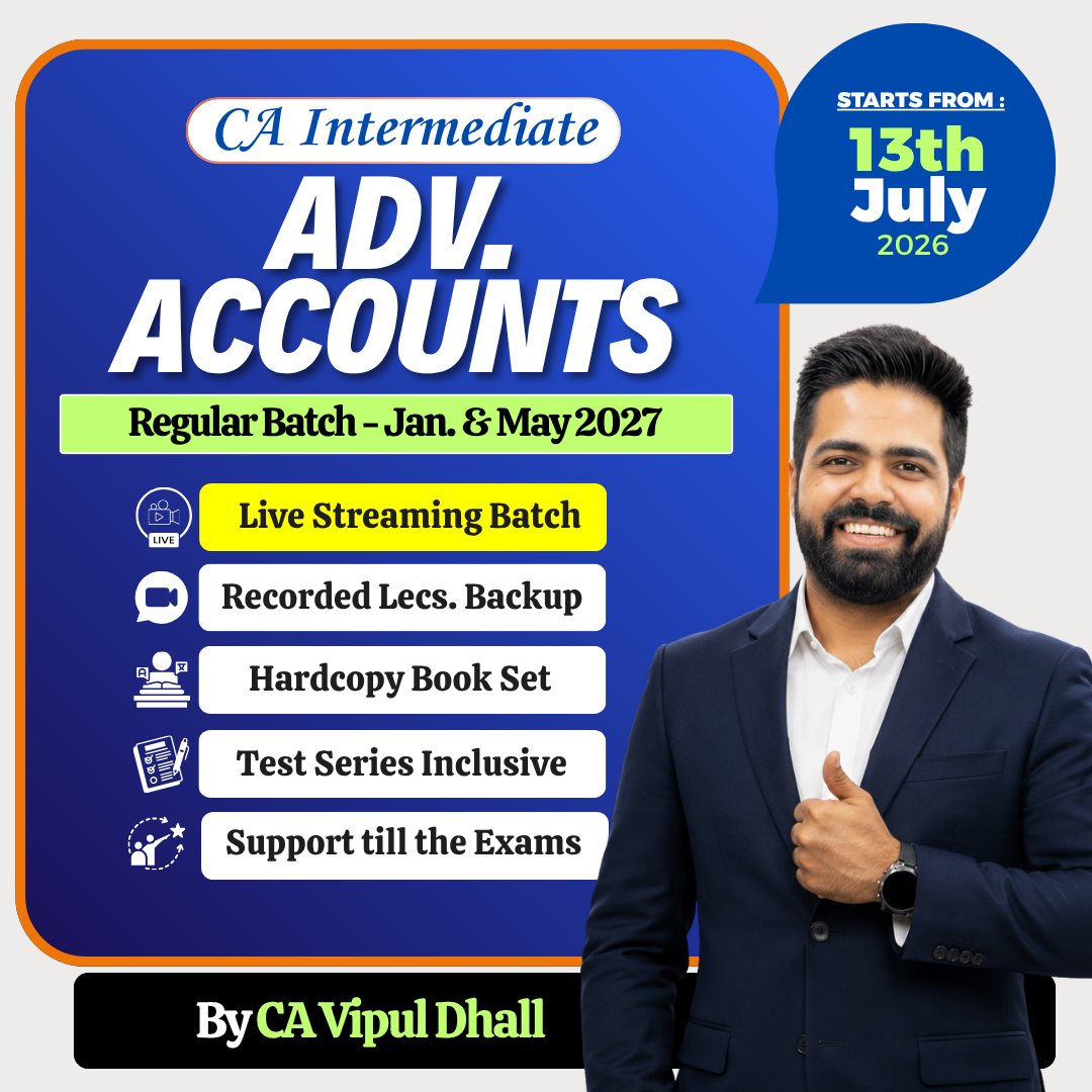 CA Inter Adv.Accounts Regular for Jan. & May 2027 by CA Vipul Dhall