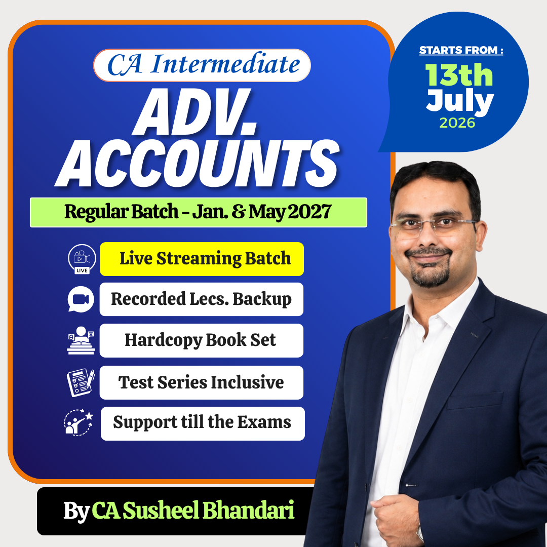 CA Inter Adv.Accounts Regular for Jan. & May 2027 by CA Susheel Bhandari