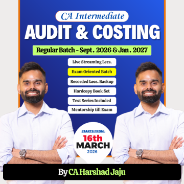 CA Inter Audit & Costing Regular for Sept. 2026 & Jan. 2027 by CA Harshad Jaju